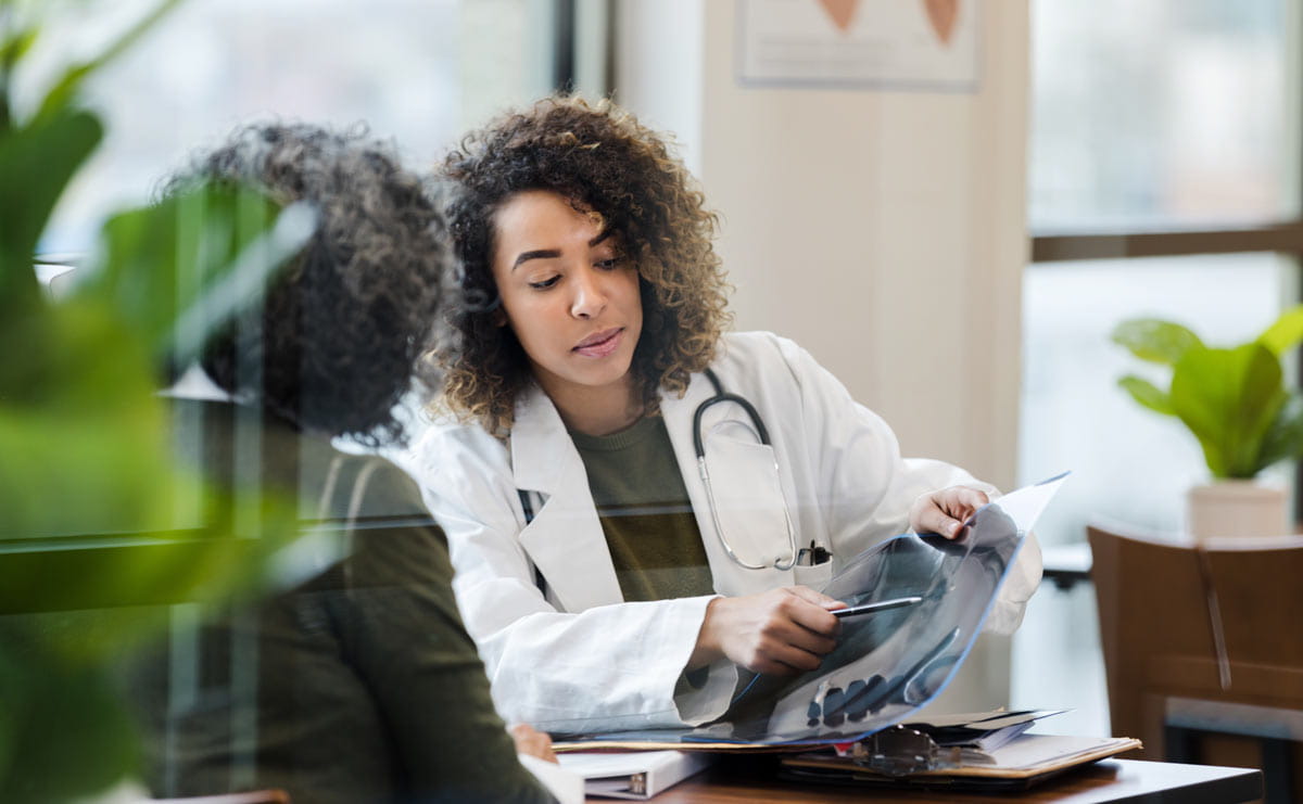 doctor interacting with patient